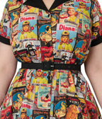 Unique Vintage Plus Size Magazine Print Alexis Swing Dress - Unique Vintage - Womens, DRESSES, SWING