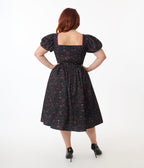 Unique Vintage Plus Size Mystical Icons Button Front Swing Dress - Unique Vintage - Womens, DRESSES, SWING