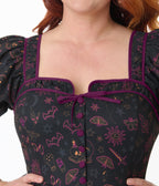 Unique Vintage Plus Size Mystical Icons Button Front Swing Dress - Unique Vintage - Womens, DRESSES, SWING