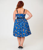 Unique Vintage Plus Size Navy Pinup Witch Rachel Swing Dress - Unique Vintage - Womens, DRESSES, SWING