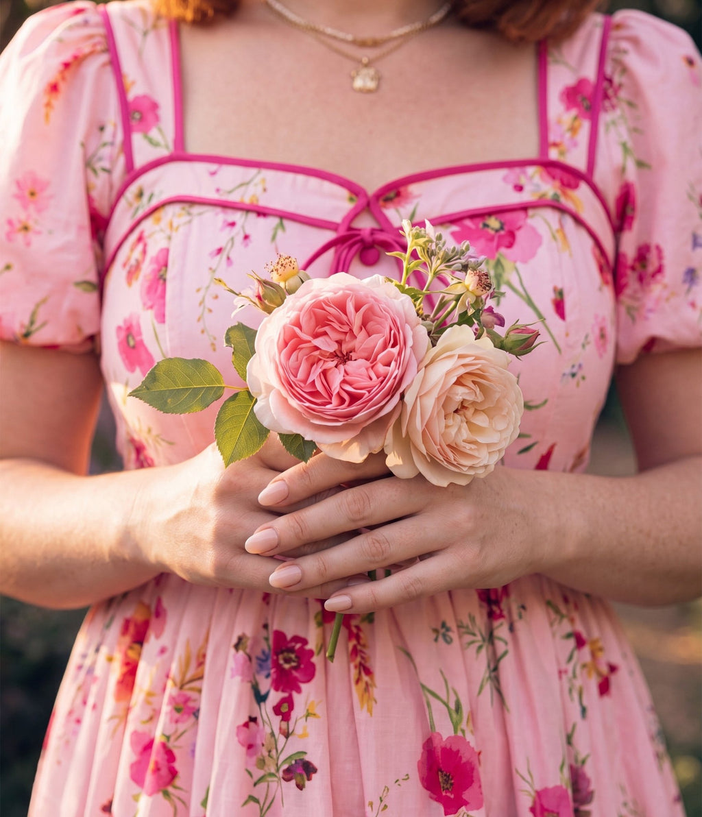 plus size pink dresses with sleeves Unique Vintage Floral Button Front Swing Dress The ankle 15 Elegant Prom Makeup Whiskey Wagon Style:S125TW1634