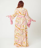 Unique Vintage Plus Size Pink Paisley Maxi Dress - Unique Vintage - Womens, DRESSES, MAXI