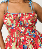 Unique Vintage Plus Size Pinup Cowgirl Print Sleeveless Swing Dress - Unique Vintage - Womens, DRESSES, SWING