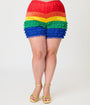 Unique Vintage Plus Size Rainbow Multi Layered High Waisted Bloomers