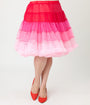 Unique Vintage Plus Size Red Ombre Tiered Petticoat