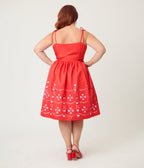 Unique Vintage Plus Size Red & Pink Hearts Cutout Swing Dress - Unique Vintage - Womens, DRESSES, SWING