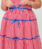Unique Vintage Plus Size Red & White Striped Tiered Swing Dress - Unique Vintage - Womens, DRESSES, SWING