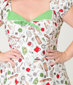 Unique Vintage Plus Size Retro Kitchen Print Swing Dress - Unique Vintage - Womens, DRESSES, SWING