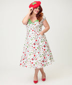 Unique Vintage Plus Size Retro Kitchen Print Swing Dress - Unique Vintage - Womens, DRESSES, SWING
