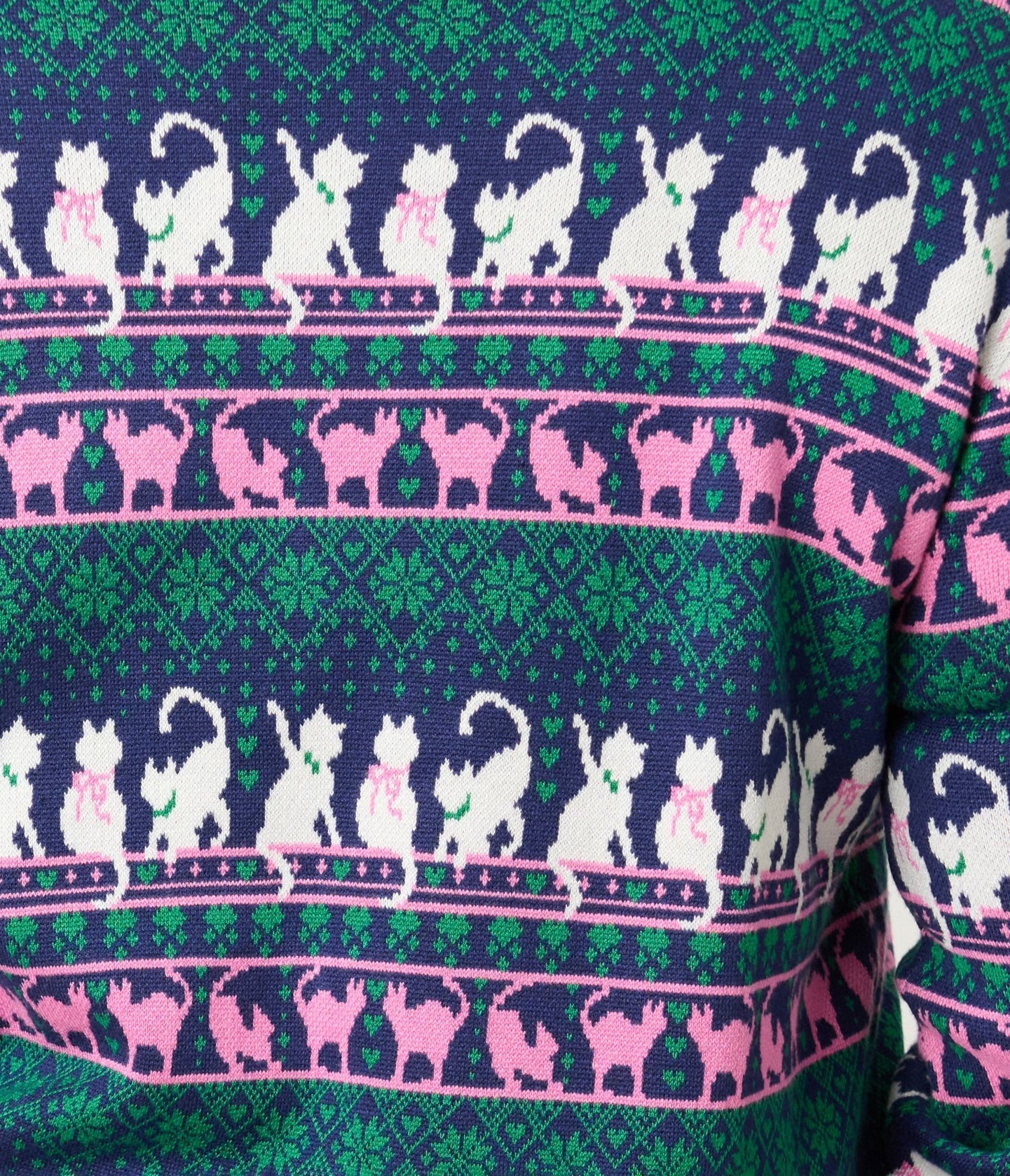 Unique Vintage Plus Size Snowflake & Cats Cardigan - Unique Vintage - Womens, TOPS, SWEATERS