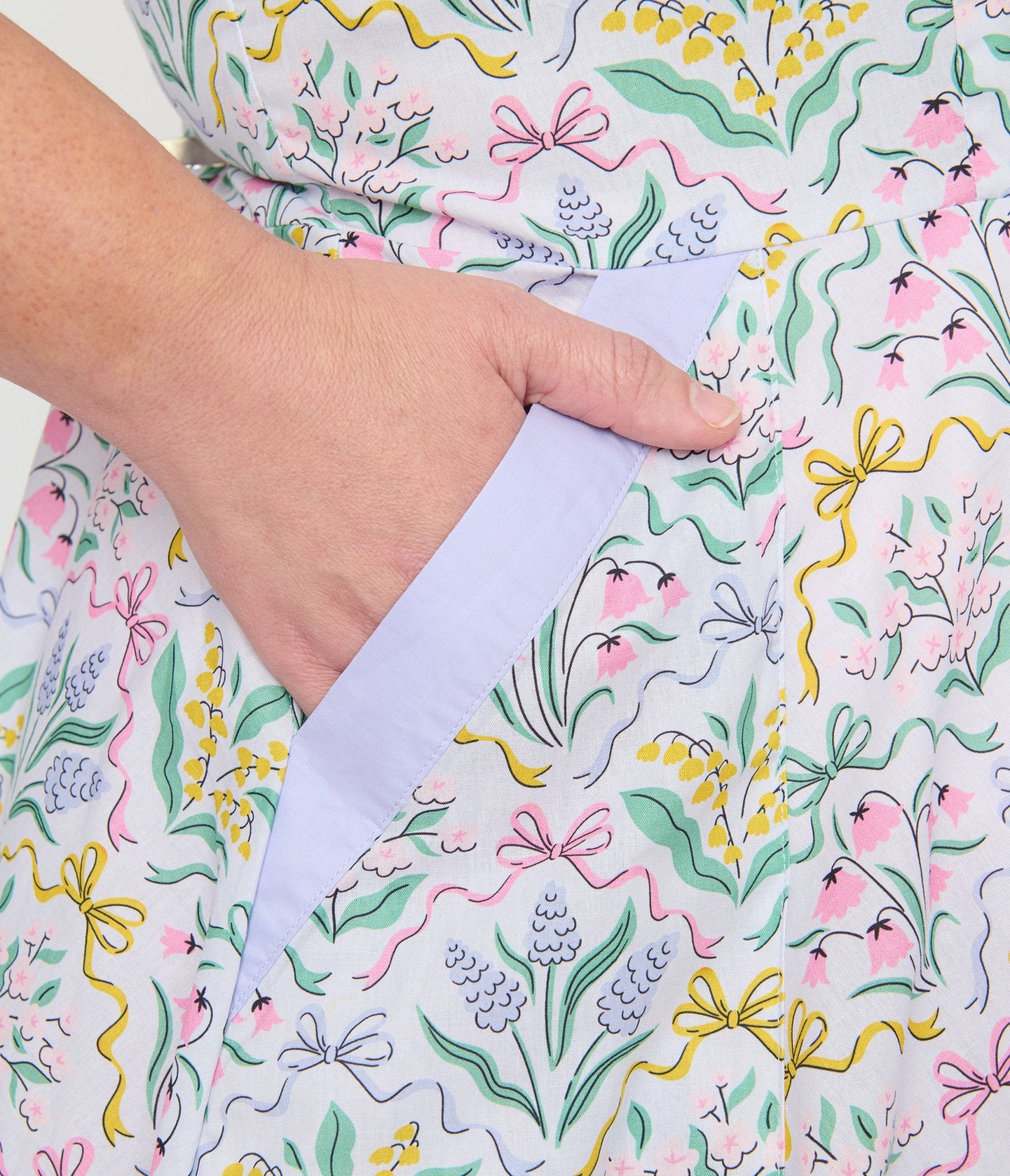 Unique Vintage Plus Size Spring Bouquet Cotton Shirt Dress - Unique Vintage - Womens, DRESSES, SWING