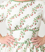 Unique Vintage Plus Size Strawberry Vine Print Swing Dress - Unique Vintage - Womens, DRESSES, SWING