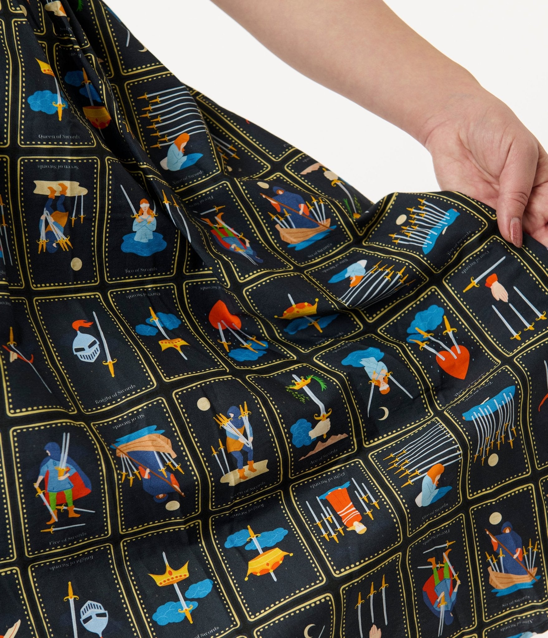 Unique Vintage Plus Size Tarot Cards Sleeveless Cotton Swing Dress - Unique Vintage - Womens, DRESSES, SWING