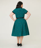 Unique Vintage Plus Size Teal Raccoon Print Alexis Swing Dress - Unique Vintage - Womens, DRESSES, SWING