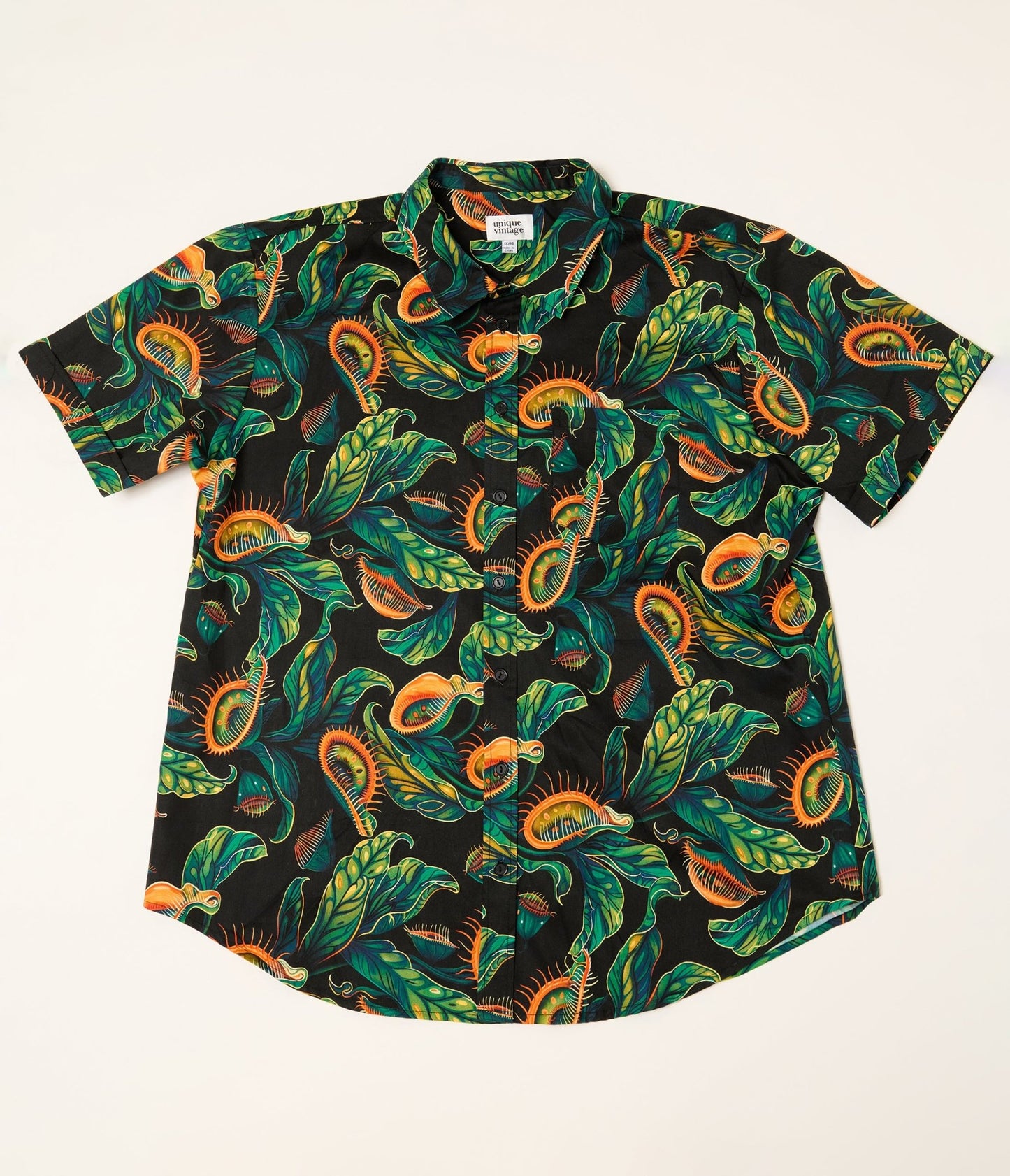 Unique Vintage Plus Size Venus Fly Trap Venus Fly Trap Mens Shirt - Unique Vintage - Mens, TOPS, WOVEN TOPS