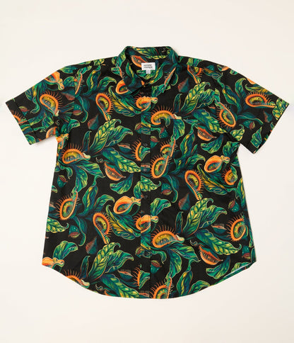 Unique Vintage Plus Size Venus Fly Trap Venus Fly Trap Mens Shirt - Unique Vintage - Mens, TOPS, WOVEN TOPS