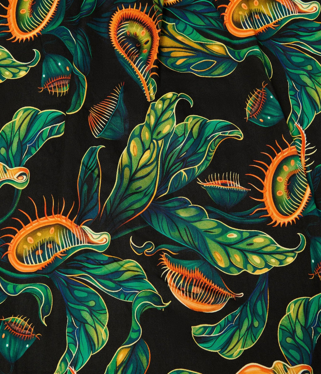 Unique Vintage Plus Size Venus Fly Trap Venus Fly Trap Mens Shirt - Unique Vintage - Mens, TOPS, WOVEN TOPS