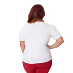 Unique Vintage Plus Size White Rainbow Embroidered Collar Blouse - Unique Vintage - Womens, TOPS, WOVEN TOPS
