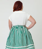 Unique Vintage Plus Size White Twill Sleeveless Blouse - Unique Vintage - Womens, TOPS, WOVEN TOPS