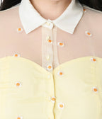 Unique Vintage Plus Size Yellow Daisy Print Hollie Swing Dress - Unique Vintage - Womens, DRESSES, SWING