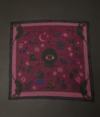 Unique Vintage Purple & Black Mystical Icons Hair Scarf - Unique Vintage - Womens, ACCESSORIES, HAIR
