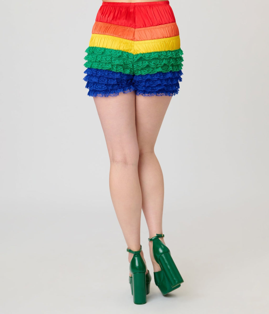 Unique Vintage Rainbow Multi Layered High Waisted Bloomers - Unique Vintage - Womens, ACCESSORIES, LINGERIE
