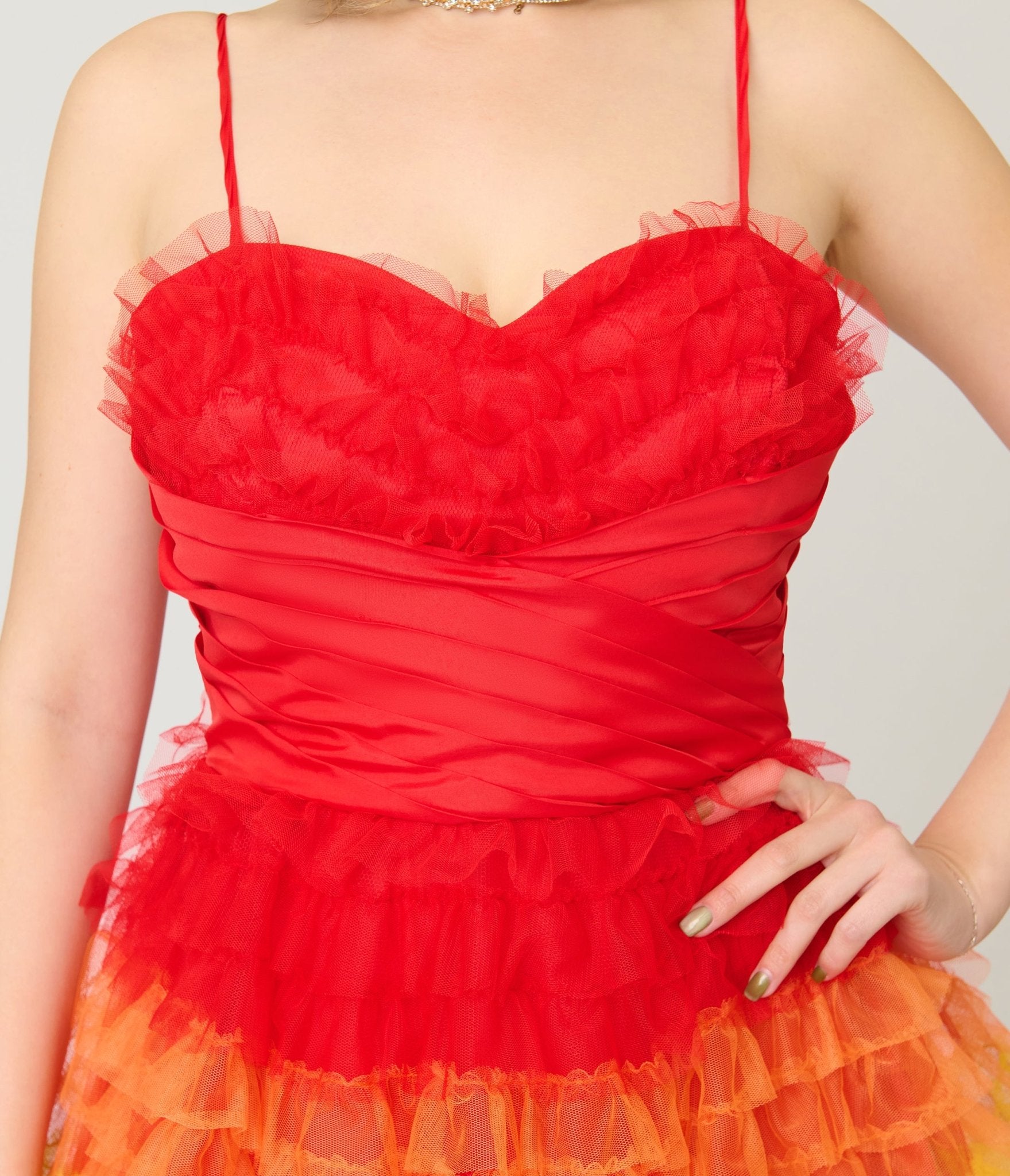 Unique Vintage Rainbow Ombre Tulle Cupcake Swing Dress - Unique Vintage - Womens, DRESSES, PROM AND SPECIAL OCCASION