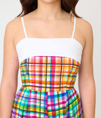Unique Vintage Rainbow Plaid Nancy Romper - Unique Vintage - Womens, BOTTOMS, ROMPERS AND JUMPSUITS
