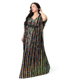 Unique Vintage Rainbow Sequin Stripe Burton Caftan Dress - Unique Vintage - Womens, DRESSES, CAFTAN