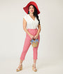 Unique Vintage Red Gingham Rachelle Capri Pants