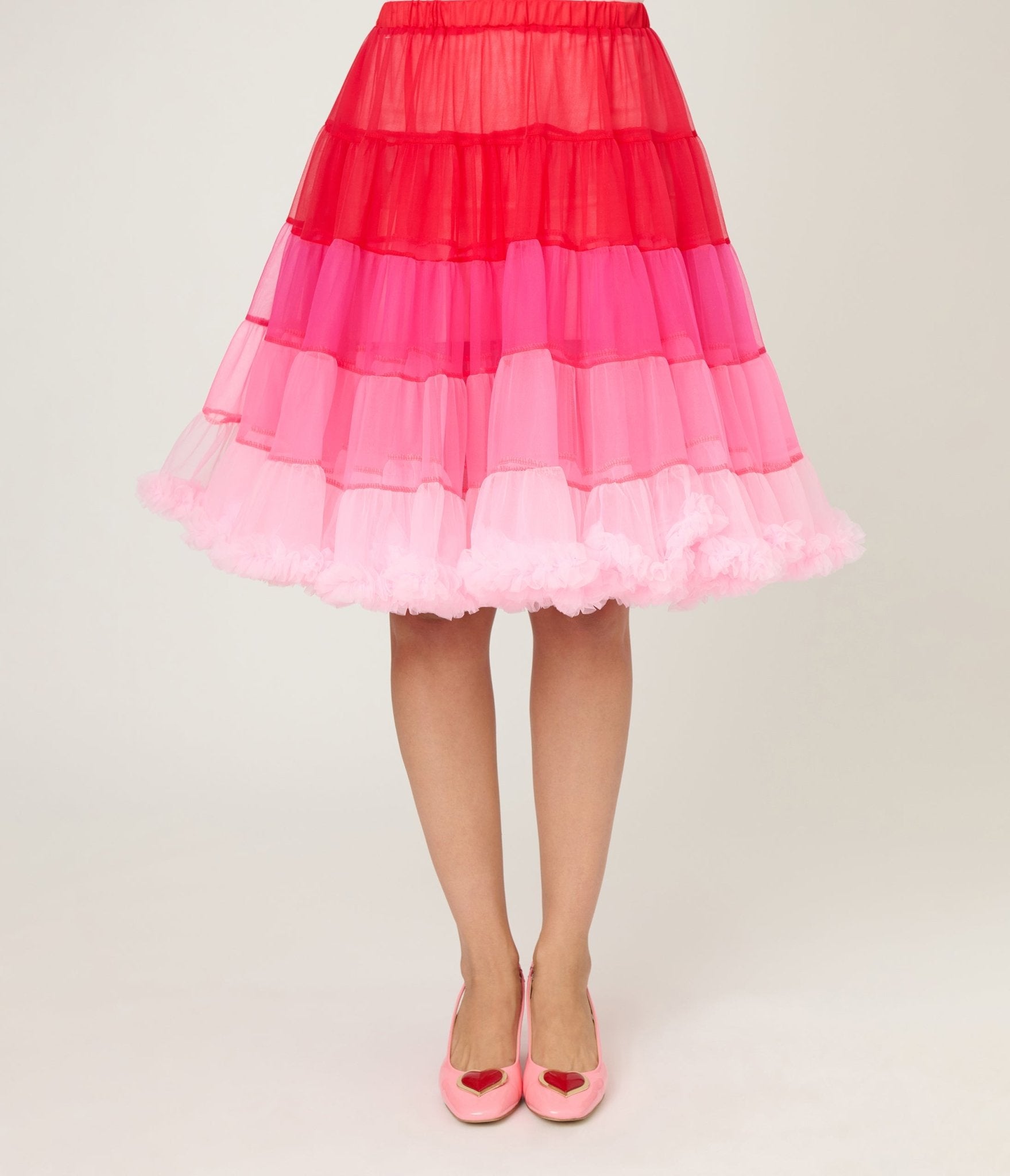 Unique Vintage Red Ombre Tiered Petticoat - Unique Vintage - Womens, ACCESSORIES, PETTICOATS