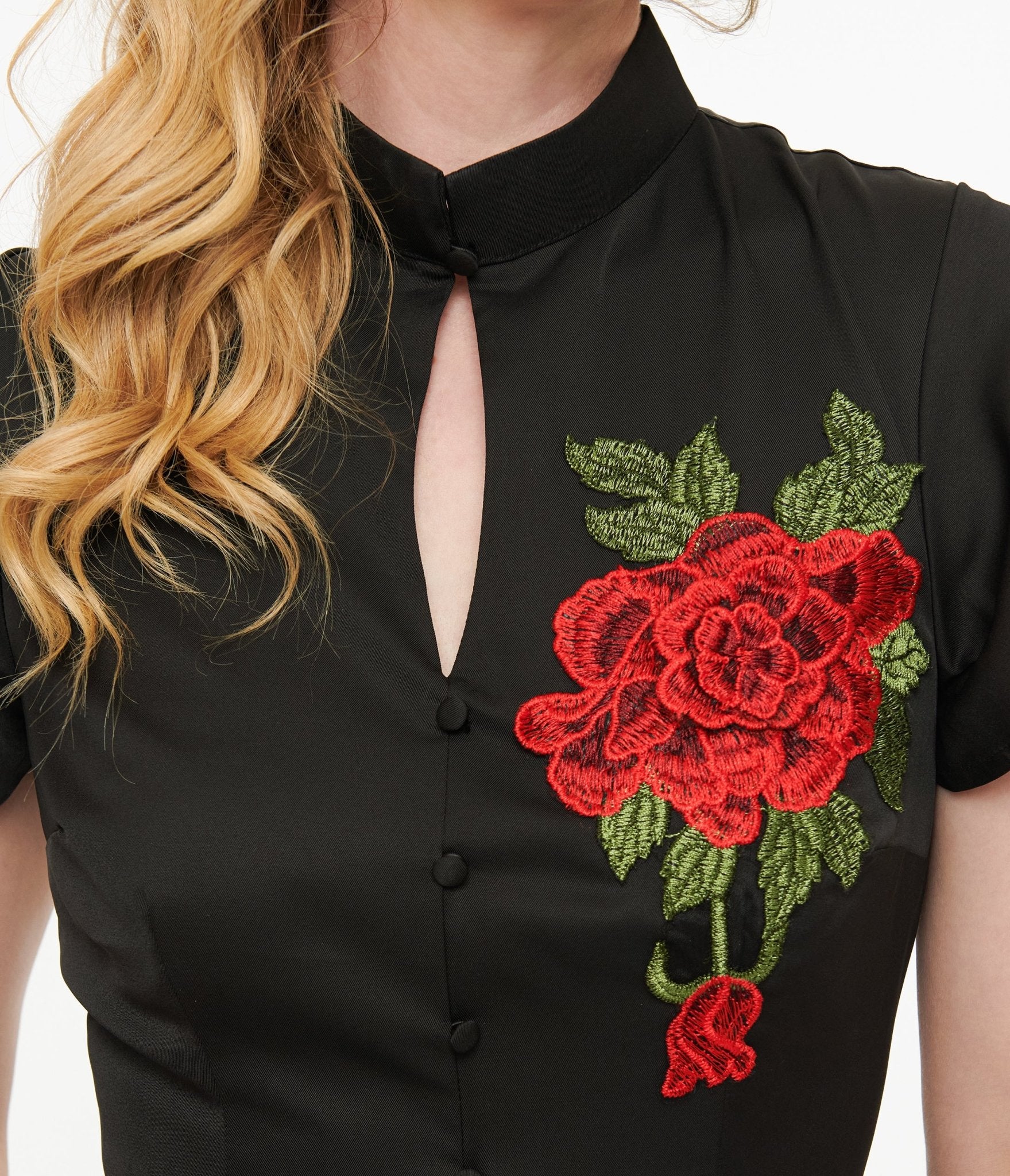 Unique Vintage Red Poinsettia Baltimore Swing Dress - Unique Vintage - Womens, DRESSES, SWING