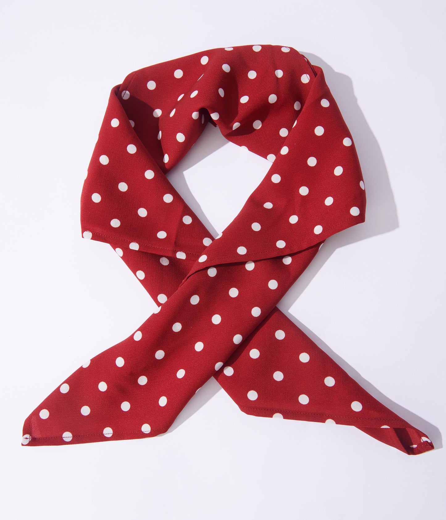 Unique Vintage Red & White Polka Dot Hair Scarf - Unique Vintage - Womens, ACCESSORIES, HAIR