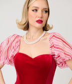 Unique Vintage Red & White Stripe Loving You Swing Dress - Unique Vintage - Swing Dresses