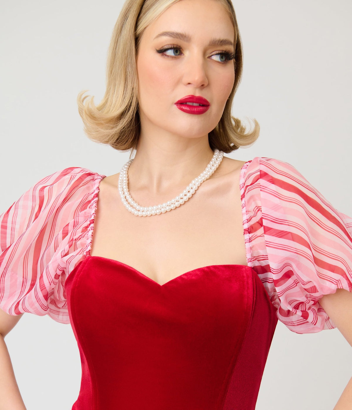 Unique Vintage Red & White Stripe Loving You Swing Dress - Unique Vintage - Swing Dresses