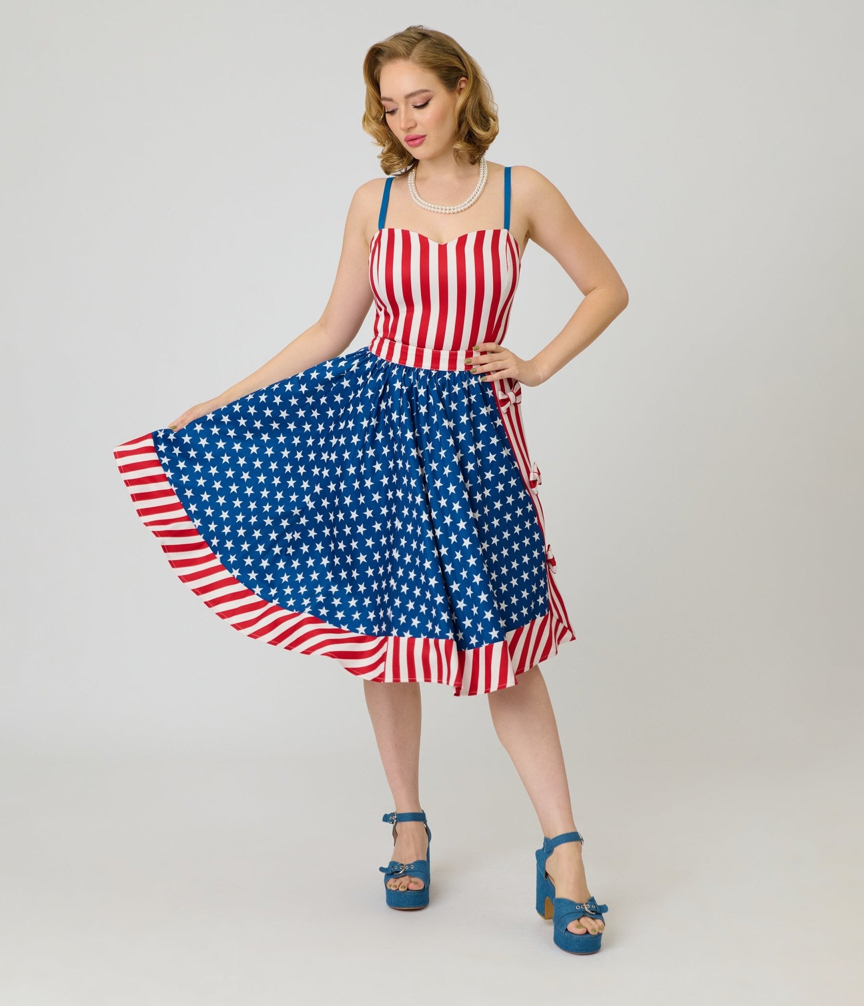 Unique Vintage Red & White Stripe Ossining Romper - Unique Vintage - Womens, BOTTOMS, ROMPERS AND JUMPSUITS