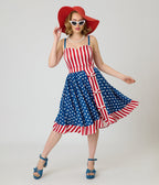 Unique Vintage Red & White Stripe Ossining Romper - Unique Vintage - Womens, BOTTOMS, ROMPERS AND JUMPSUITS