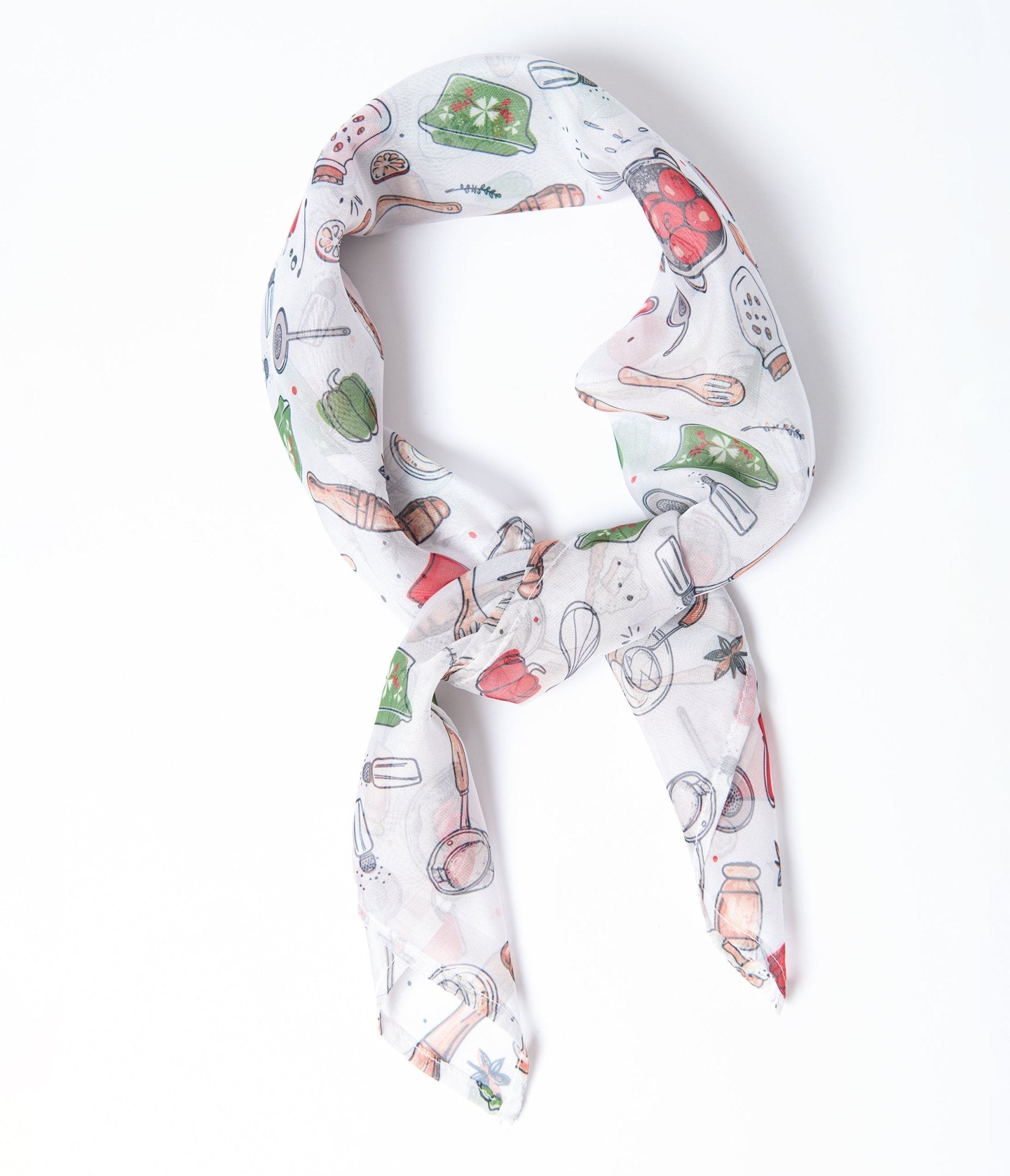 Unique Vintage Retro Kitchen Print Hair Scarf - Unique Vintage - Womens, ACCESSORIES, HAIR