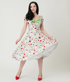Unique Vintage Retro Kitchen Print Swing Dress - Unique Vintage - Womens, DRESSES, SWING