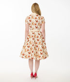 Unique Vintage Rooster Print Cotton Shirt Dress - Unique Vintage - Womens, DRESSES, SWING