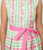 Unique Vintage Rose Stripe Swing Dress - Unique Vintage - Womens, DRESSES, SWING
