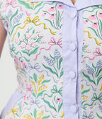 Unique Vintage Spring Bouquet Cotton Shirt Dress - Unique Vintage - Womens, DRESSES, SWING