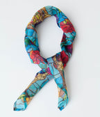 Unique Vintage Stained Glass Skull Chiffon Hair Scarf - Unique Vintage - Womens, ACCESSORIES, HAIR