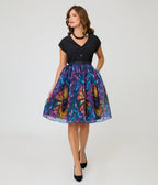 Unique Vintage Stained Glass Spider Flare Ballerina Skirt - Unique Vintage - Womens, BOTTOMS, SKIRTS