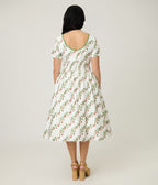 Unique Vintage Strawberry Vine Print Swing Dress - Unique Vintage - Womens, DRESSES, SWING
