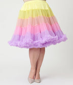 Unique Vintage Sunset Ombre Ruffled Petticoat Crinoline - Unique Vintage - Womens, ACCESSORIES, PETTICOATS