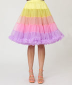 Unique Vintage Sunset Ombre Ruffled Petticoat Crinoline - Unique Vintage - Womens, ACCESSORIES, PETTICOATS