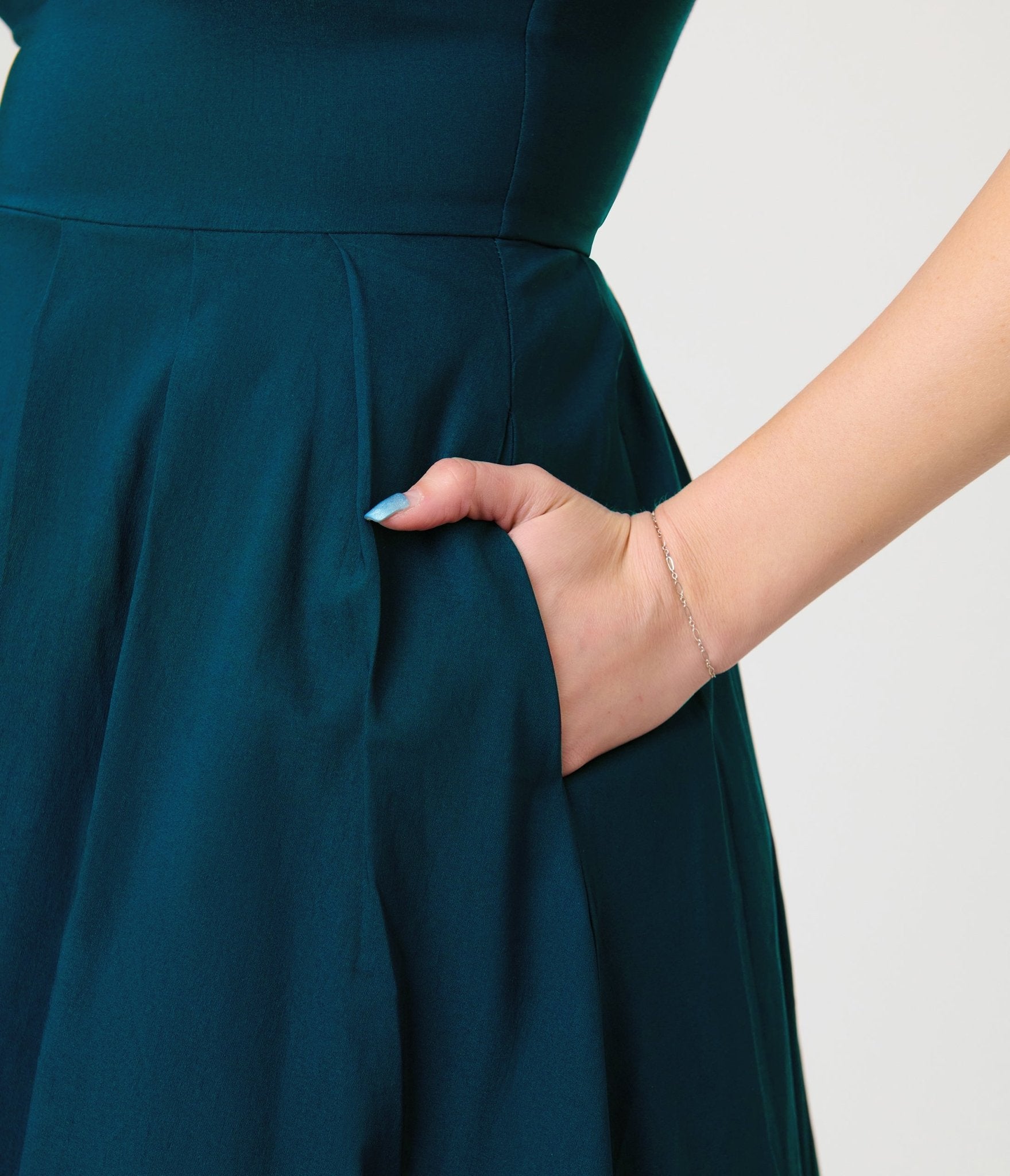Unique Vintage Teal Lamar Swing Dress - Unique Vintage - Womens, DRESSES, SWING