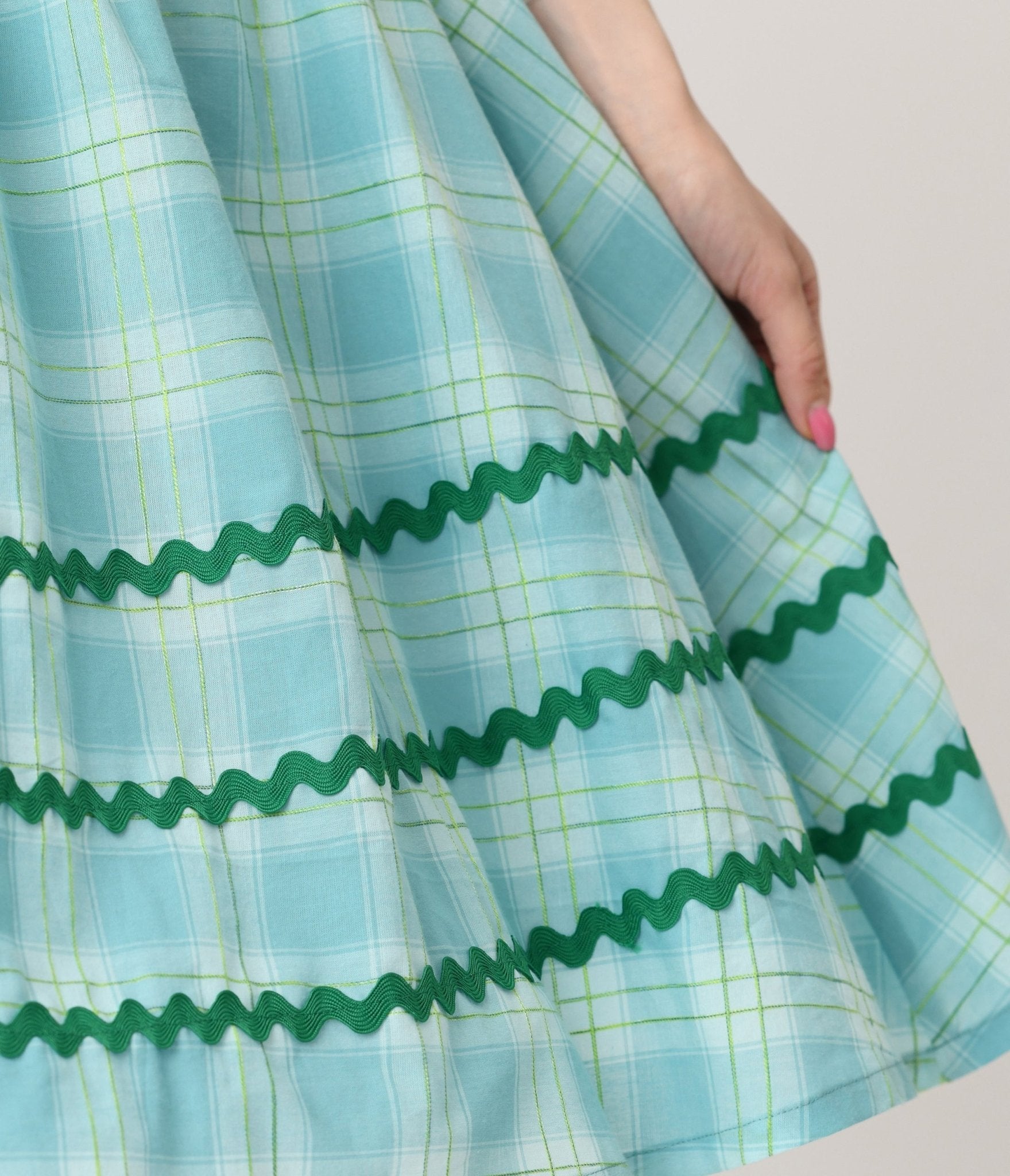green emerald velvet dress Unique Vintage Teal Plaid & Green Cotton Swing Dress