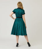 Unique Vintage Teal Raccoon Print Alexis Swing Dress - Unique Vintage - Womens, DRESSES, SWING